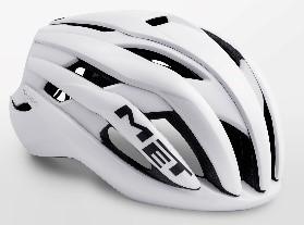 ČELADA MET TRENTA mat bela + lučka + nalepke